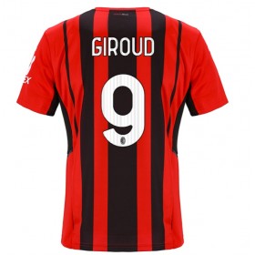 Jalkapallo Pelipaidat AC Milan Olivier Giroud 9 Kotipaita 2021-2022 Lyhythihainen